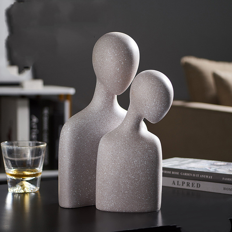 Living Room Decoration Nordic Home Decoration AbstractFigure Statue Modern Art Sculpture Aesthetic Room Decor Statue Of Love - Image 10