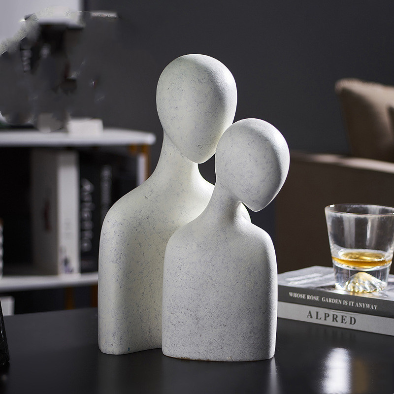 Living Room Decoration Nordic Home Decoration AbstractFigure Statue Modern Art Sculpture Aesthetic Room Decor Statue Of Love - Image 9