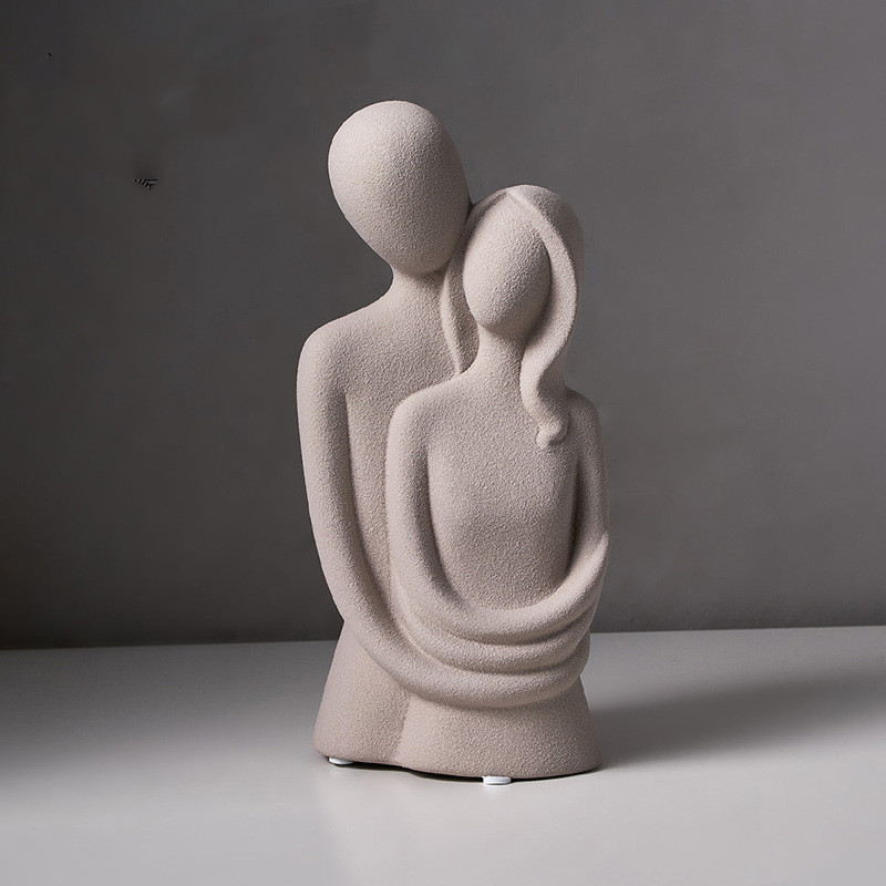 Living Room Decoration Nordic Home Decoration AbstractFigure Statue Modern Art Sculpture Aesthetic Room Decor Statue Of Love - Image 2