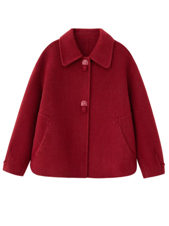 Elegant Woolen Short Coat For Women - Image 6