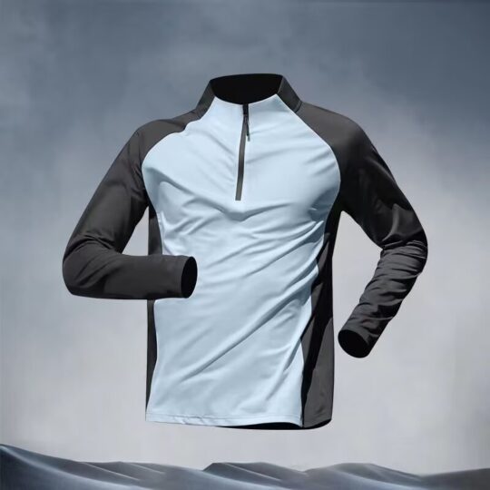 Mens Stylish Quick-drying Long-sleeve Sun-protection T-shirt