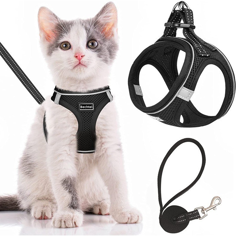 Pet Harness Vest Style Leash - Adjustable Breathable Dog Cat Harness with D-Ring for Walking Training - Image 7