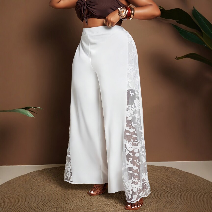 Womens Plus-Size Loose Casual Trousers