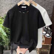 Mens Solid-Color American-Style T-Shirt