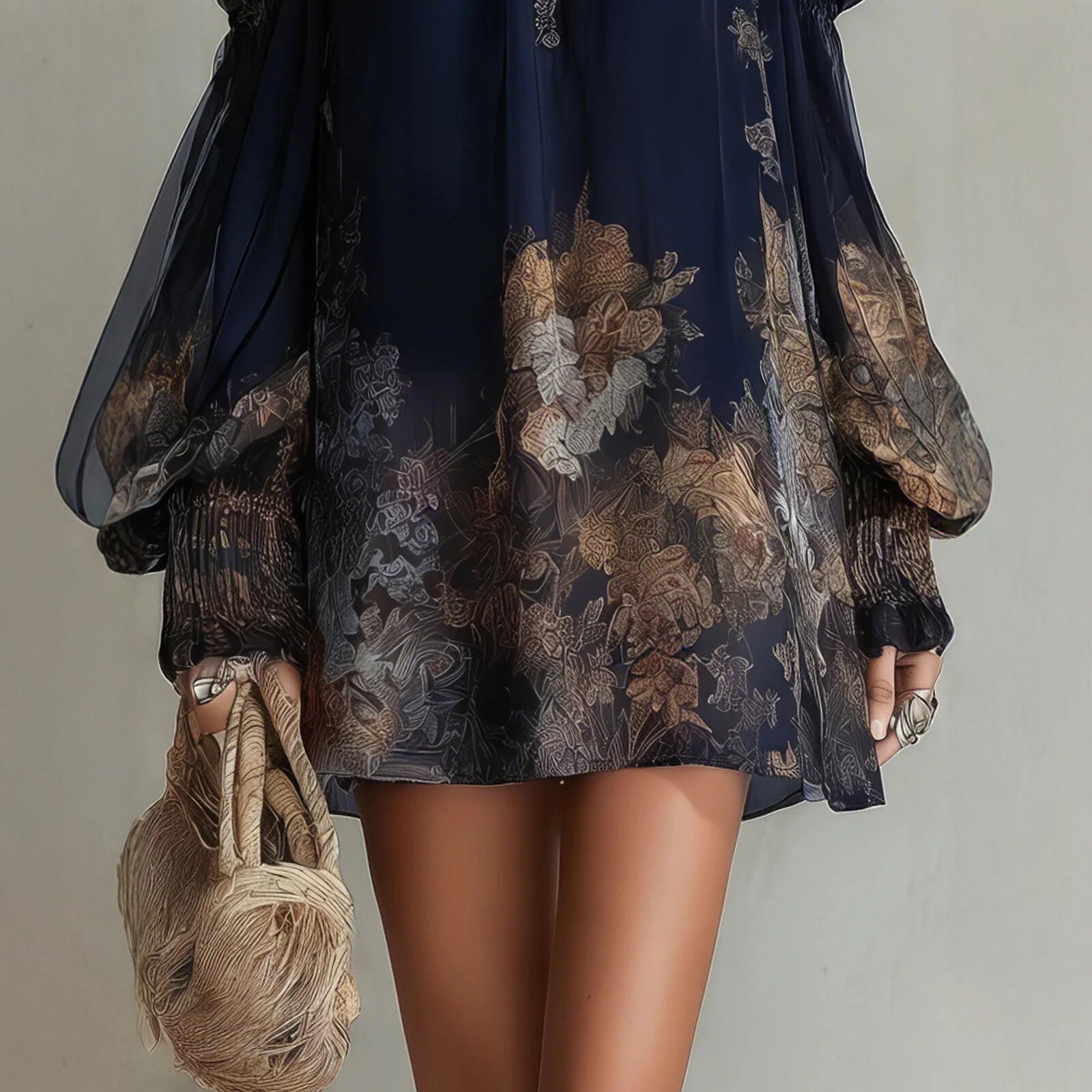 New Resort-style Womens Printed Strap Dress - Image 3