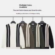 Mens Long-sleeve Knitted Casual Warm Top