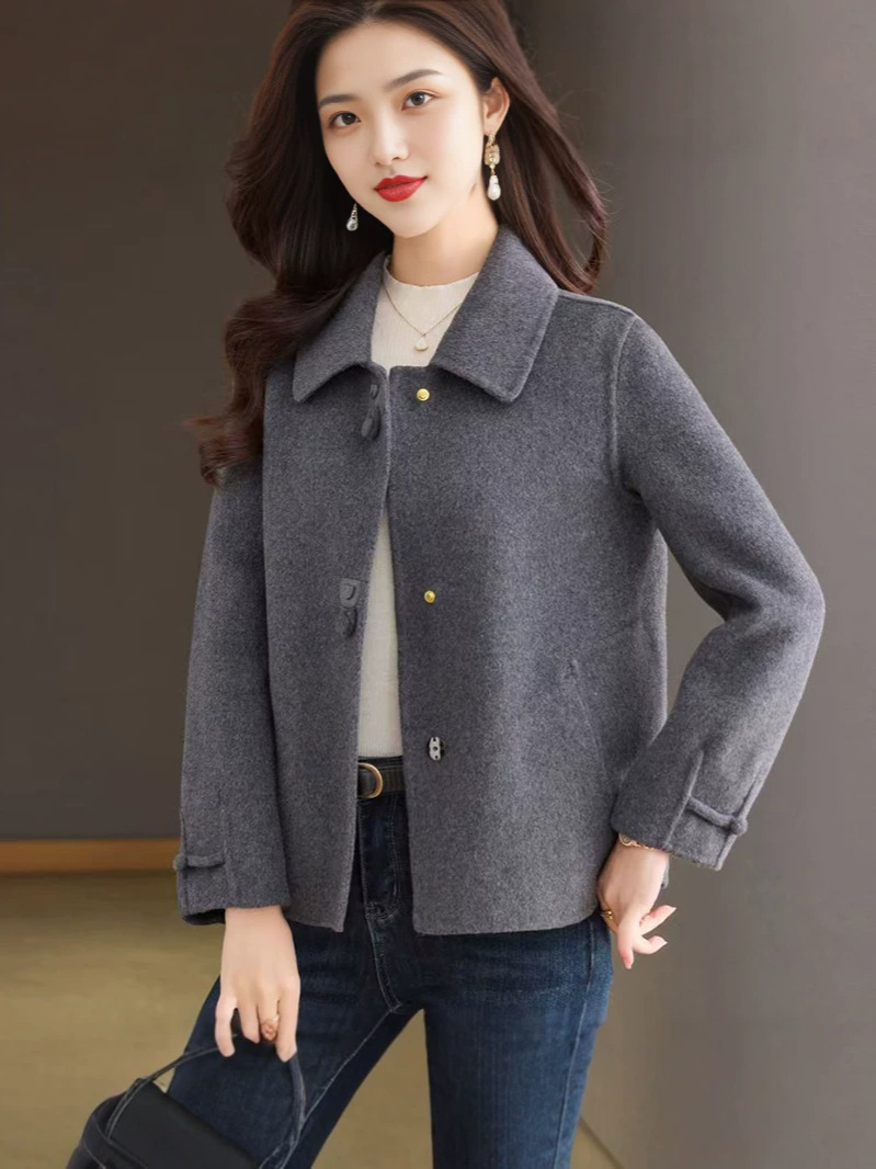 Elegant Woolen Short Coat For Women - Image 3