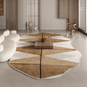 Retro Wabi-Sabi Style Soft Blanket Thickened Soundproof Carpet Easy-to-Care-For Rug
