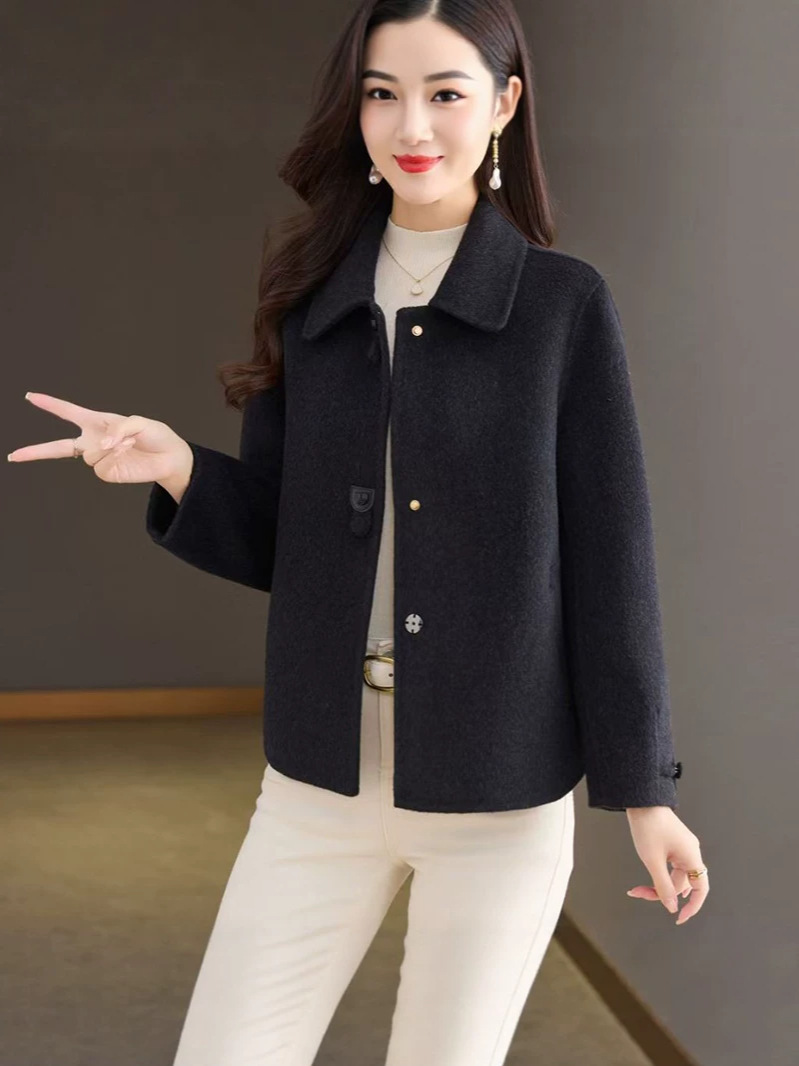 Elegant Woolen Short Coat For Women - Image 5