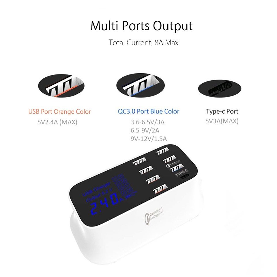 Quick Charge 3.0 Ordinary Smart USB Charger Station - Image 8