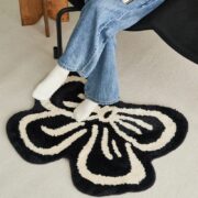 Thickened Cold-proof Floor Mats In Bow-shaped And Irregularly Shaped Imitation Cashmere Carpets