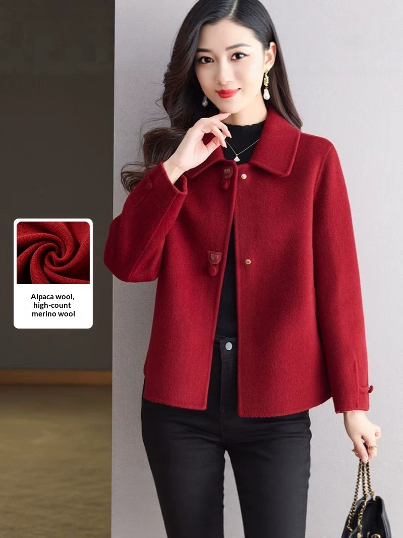 Elegant Woolen Short Coat For Women - Image 2