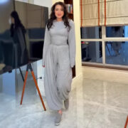 New Round-neck Top And Wide-leg Pants Womens Set
