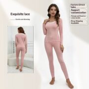 Warm Long-Sleeve Casual Autumn Top And Pants Set