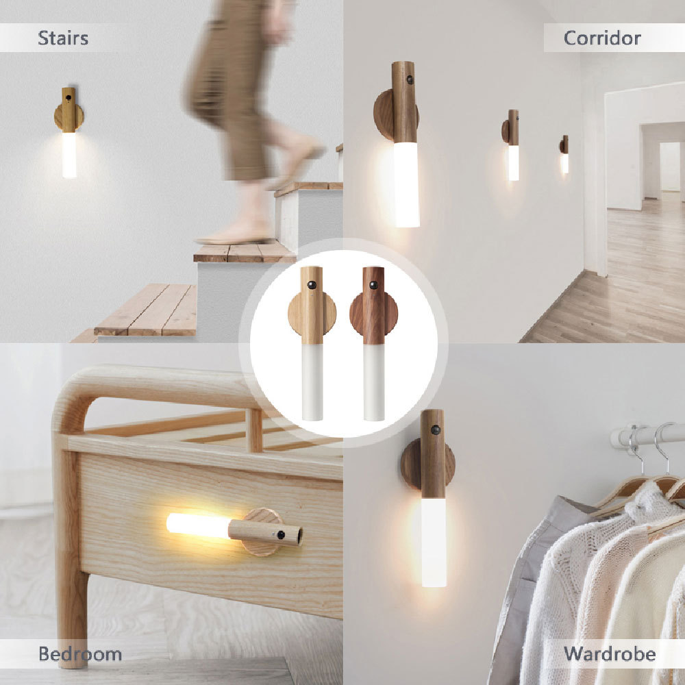 Auto LED USB Magnetic Wireless Night Light Corridors Porch Lights PIR Motion Sensor Wall Light Cabinet Lamp - Image 8