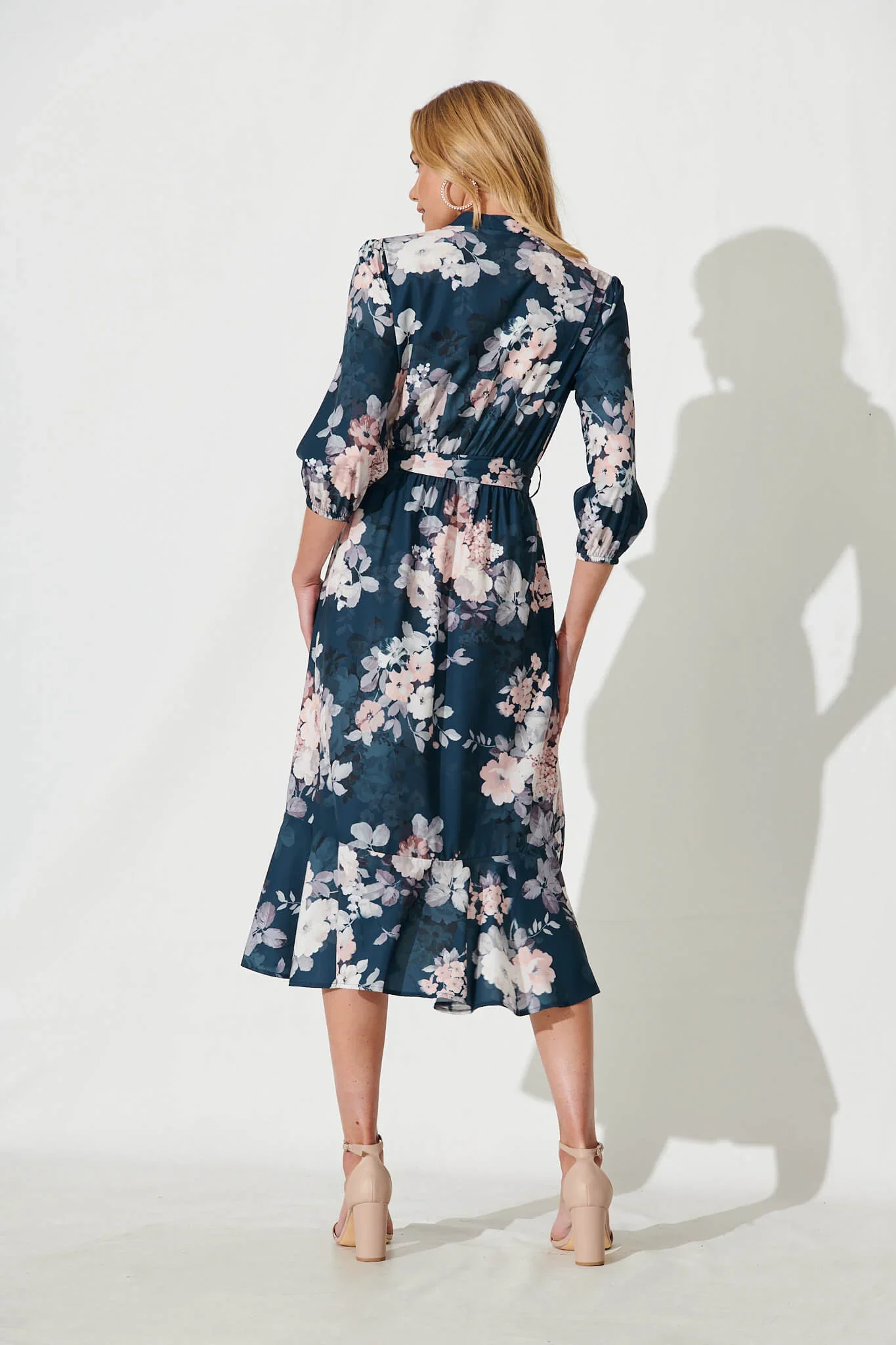 Jemimah Midi Teal Blush Floral - Image 4