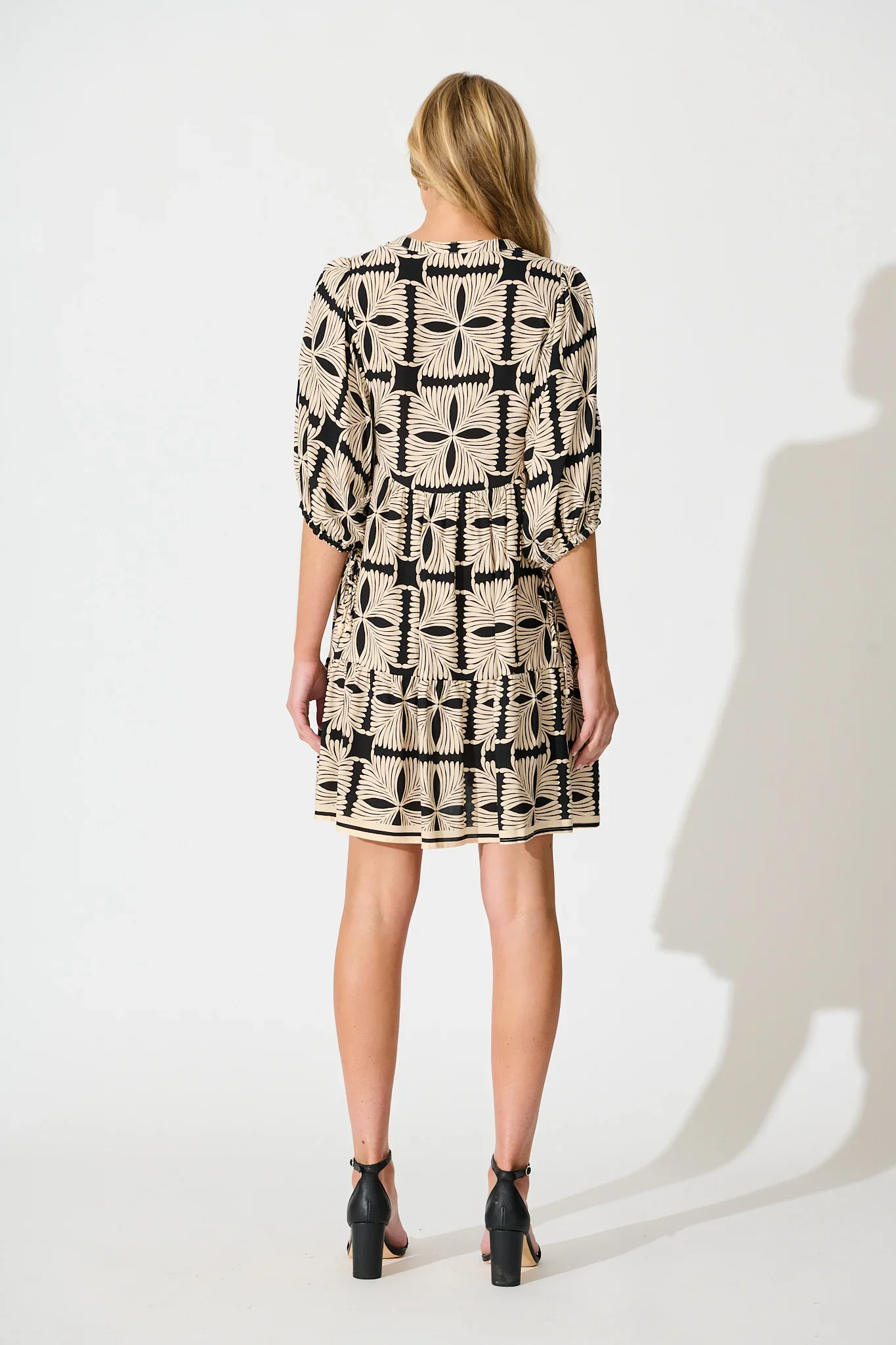Emelyn Smock Cream Black Tile - Image 4