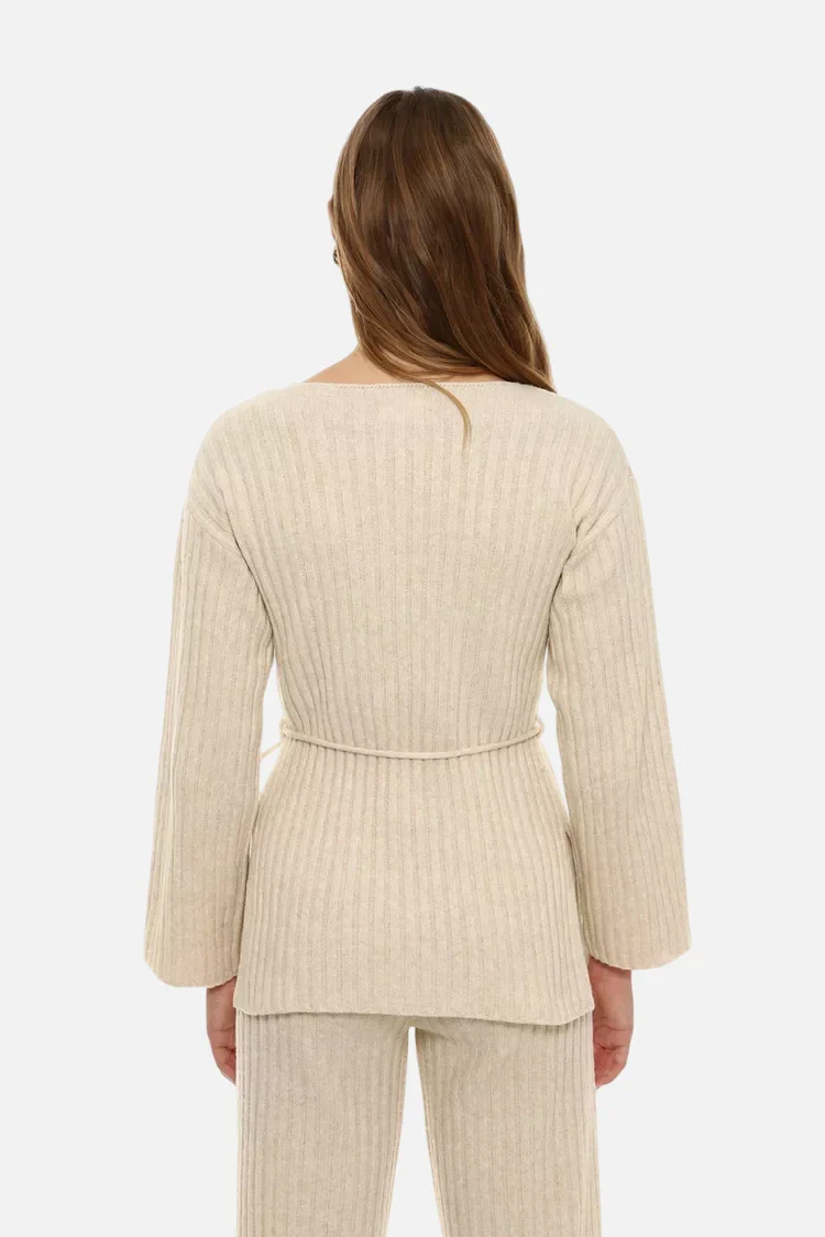 Long belted sweater - Image 7